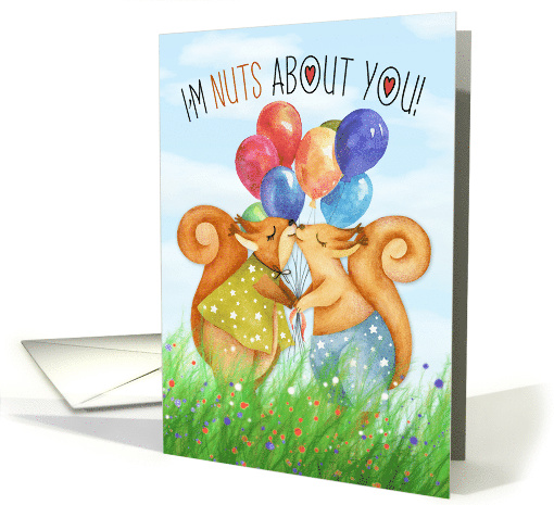 for Husband Birthday Romantic Squirrels Stealing a Kiss card (934572)