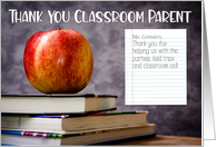 Class Parent School Classroom Helper Custom Thank You card