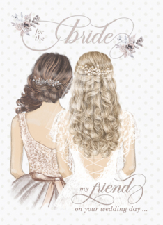 for the Bride from Friend on her Wedding Day Taupe and White