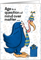Funny Birthday Blue Buzzard Getting Old Humor card