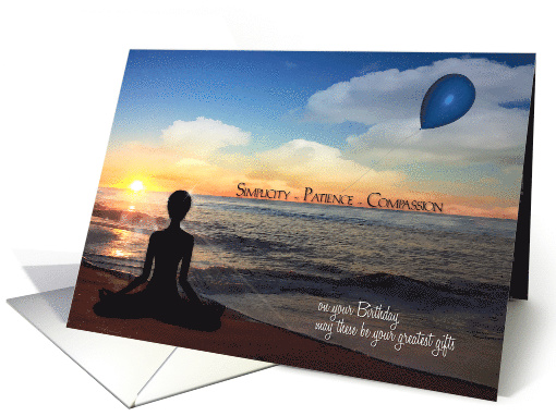 Yoga on the Beach Birthday card (952641)