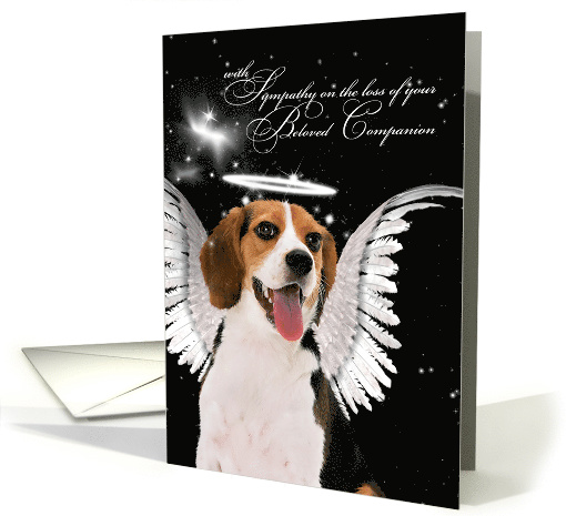 Pet Sympathy Loss of a Dog Beagle Angel card (956707)