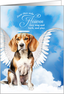 Pet Sympathy Loss of a Dog Beagle Angel card