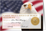 Eagle Scout Court of Honor Ceremony Invitation Custom card
