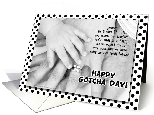 for Adopted Daughter on Gotcha Day or Adoption Anniversary card