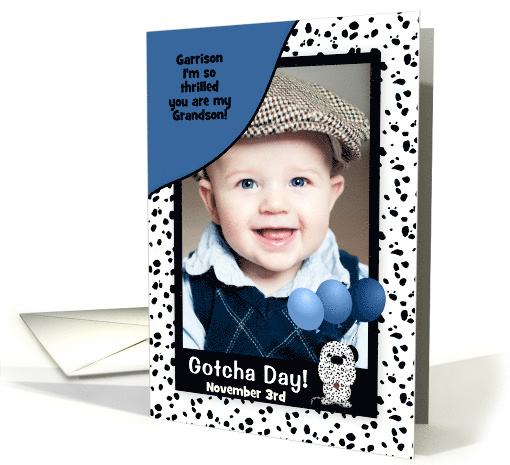 for Adopted Grandson on Gotcha Day or Adoption Anniversary card