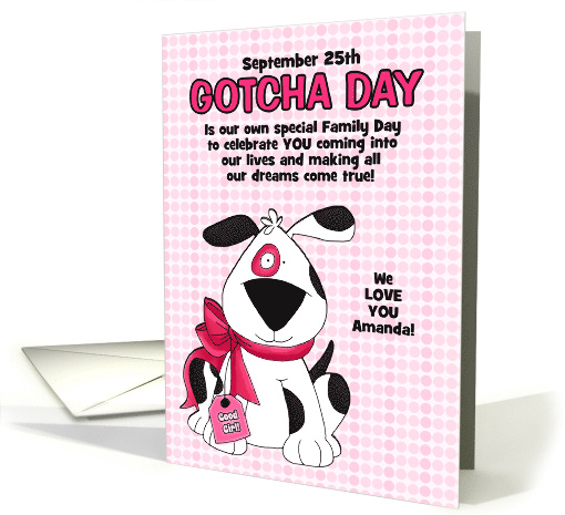 for Adopted Daughter on Gotcha Day or Adoption Anniversary card