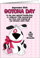 for Adopted Daughter on Gotcha Day or Adoption Anniversary card