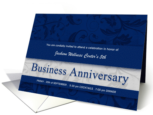 Business Anniversary Party Invitation Custom Blue and... (971671)