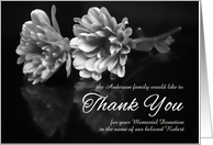 Custom Thank You for the Memorial Donation Classic Black card