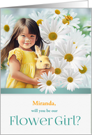Custom Will You Be My Flower Girl White Daisies card