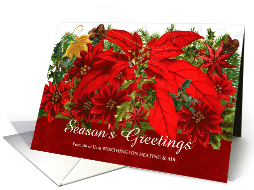 Custom Christmas Poinsettia Professional Business Custom card (980649)