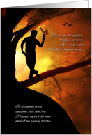 Sympathy Don’t Weep at My Grave Poem Male Silhouette card