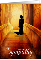 Sympathy Heavenly Bridge Female Silhouette Gold card