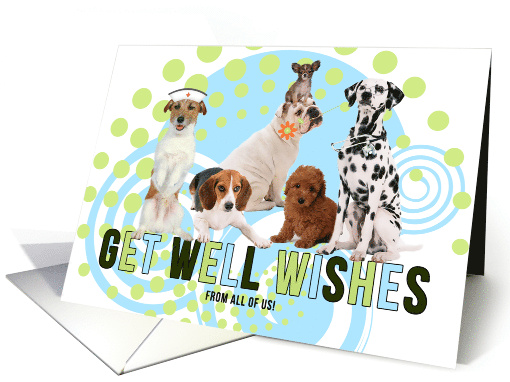 From the Group Get Well Wishes Pack of Cute Dogs card (982375)