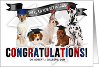 Custom Veterinary Graduate Congratulations Graduating Dogs card