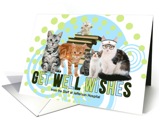Get Well from a Litter of Cats Cute Doctor and Nurse Felines card