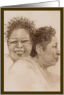 Graphite Drawing of Two Black Women who are Friends card