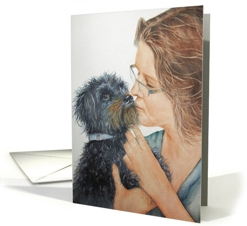 Girl and her best friend dog card (1059909)