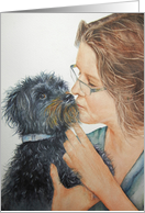 Girl and her best friend dog card