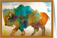 Abstract Buffalo card