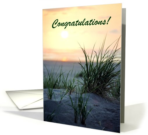 Congratulations, general beach sunset card (429842)