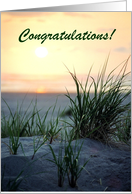 Congratulations, general beach sunset card
