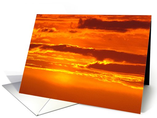 orange sunset card (435787)