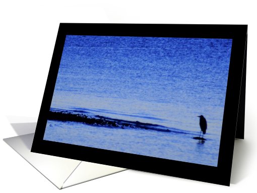 Lone heron card (543063)