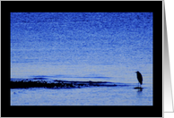 Lone heron card