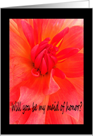 Maid of Honor invitation card