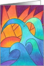 Blank - Waves at Sunset card