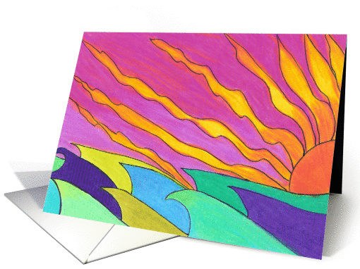 Blank-Sun and Ocean card (458909)