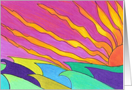 Blank-Sun and Ocean card