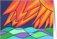 Blank - Hot Sun in Dark Sky card