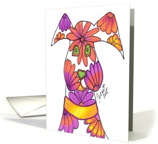 Blank - Flower Dog card (462715)