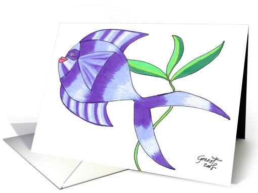 Blank-Blues Fish card (463416)