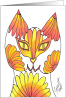 Blank-Sun Flower Kitty card