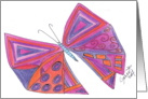 Blank-Butterfly Pink & Purple card