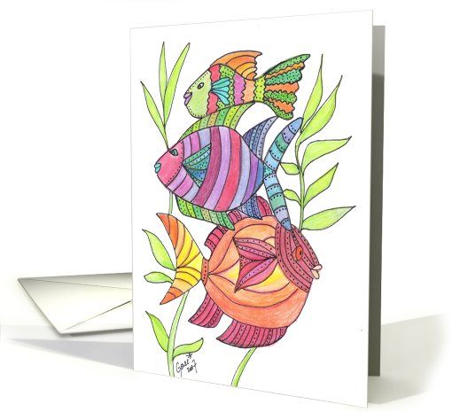 Blank - Three Fish card (465437)