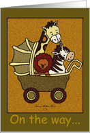 Animal Walk 2 - Baby Shower card
