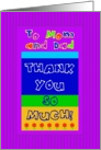 Mom and Dad, Thank You card