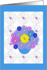 Any Occasion, Gerber Daisy and Pansies, blank card