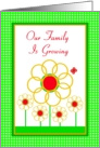 Adoption, Our Family is Growing, Marigold Garden card