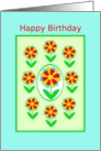 Happy Birthday, Rainbow Flowers card