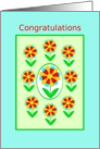 White Coat Ceremony, Congratulations!, Rainbow Flowers card