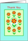 For Coming to My Party, Thank You, Rainbow Flowers card
