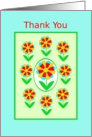 From Group, Thank You, Rainbow Flowers card