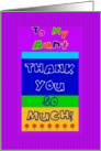 Aunt, Thank You card