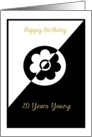 20 yrs, Happy Birthday, Stylish Lady card